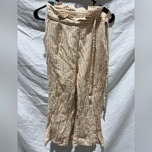 Forever 21 Tan and White Striped Pants